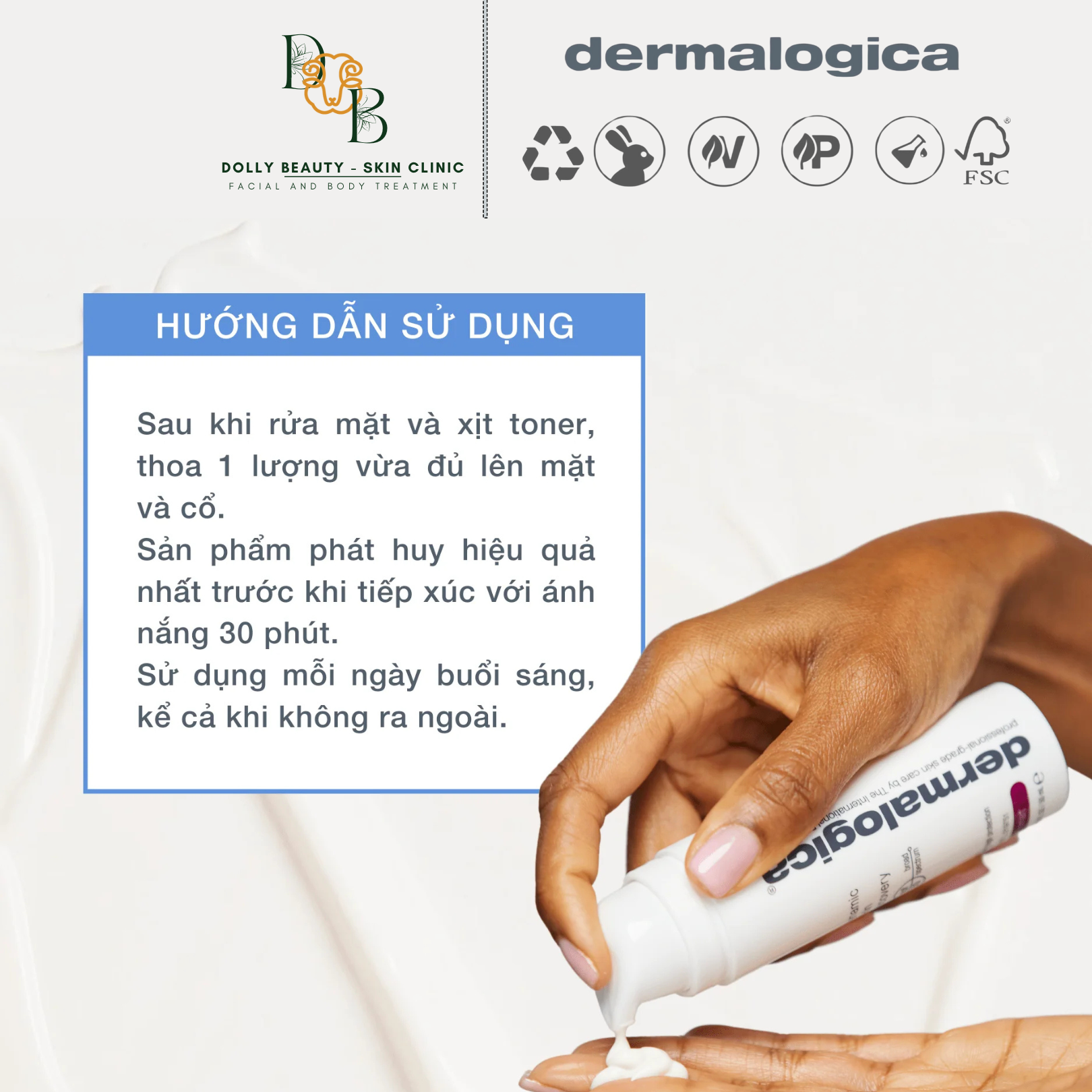 Kem chống nắng quang phổ rộng DYNAMIC SKIN RECOVERY SPF50 của Dermalogica - Dolly Beauty