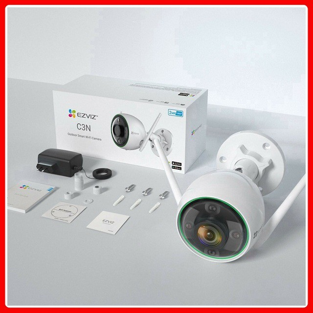 Camera WIFI CS-C3N 2.0MP CS-C3N-A0-3H2WFRL 1080P, Camera Ngoài Trời Tích Hợp Micro Thu Âm, Có Màu