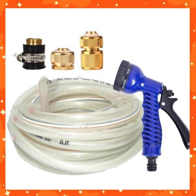 Bộ dây tăng áp 3 lần vòi xịt nước rửa xe, tưới cây loại 3-5m 206843