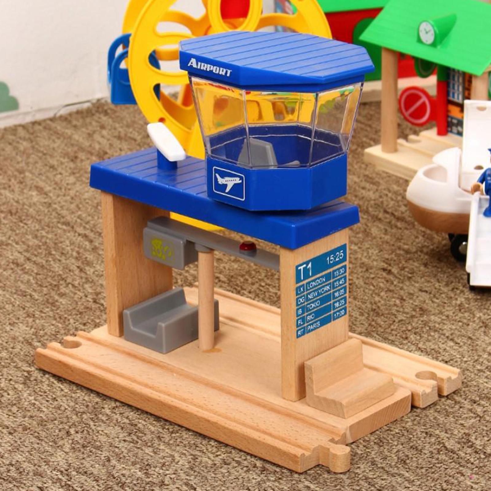 Wooden  Railway Track Accessories Scene    Terminal