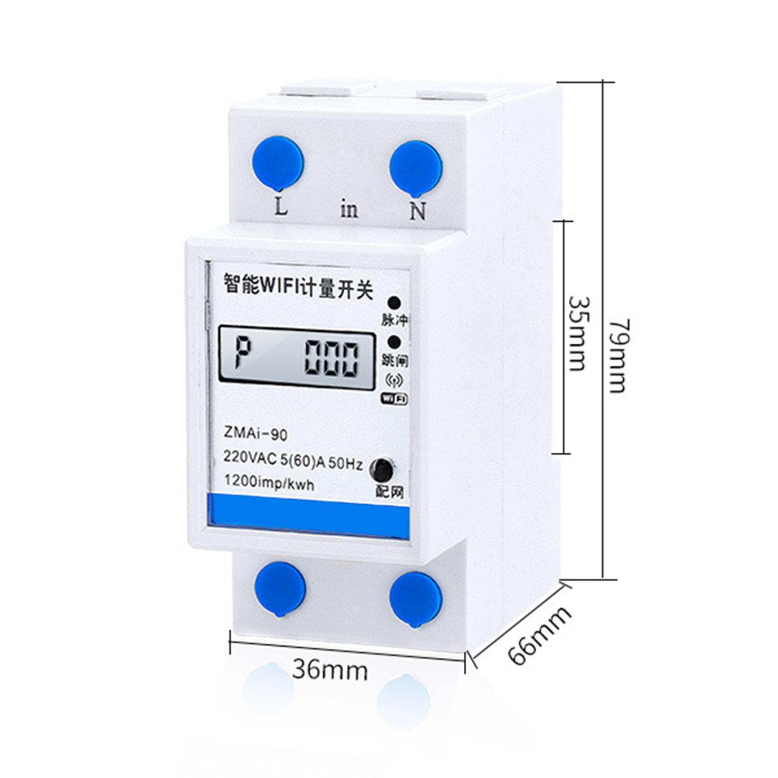 Intelligent Smart Energy Meter Watt Meter WiFi Power Meter for Hotels Home