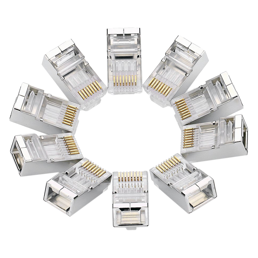 Hộp 10 Cái Đầu Bấm Mạng Ugreen RJ45 CAT6 20333 - Hàng Chính Hãng