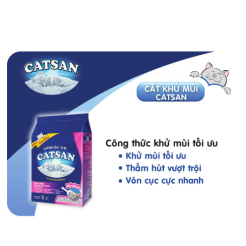 Cát vệ sinh cho mèo Catsan 5L