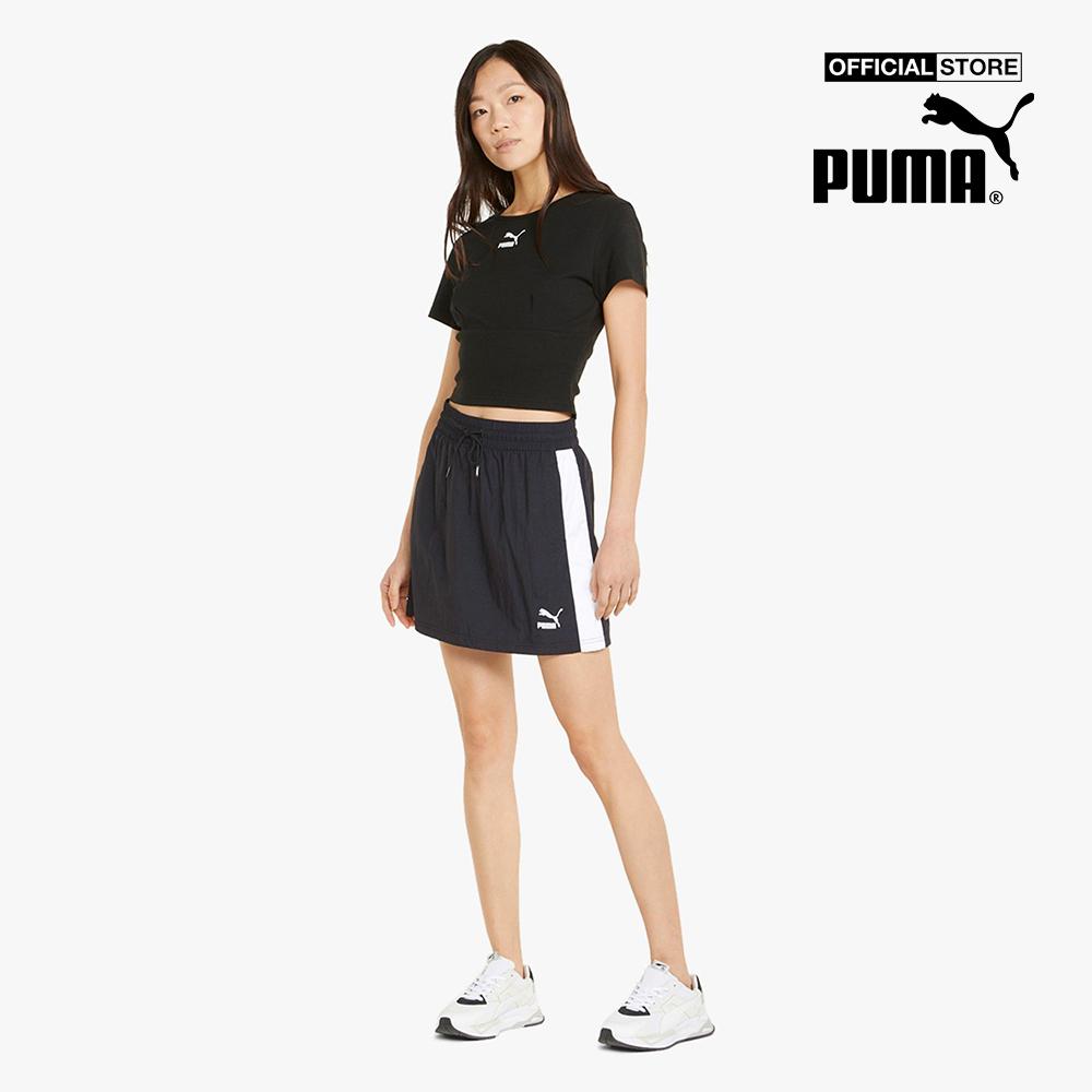 PUMA - Chân váy mini thể thao lưng thun T7 Woven 533523