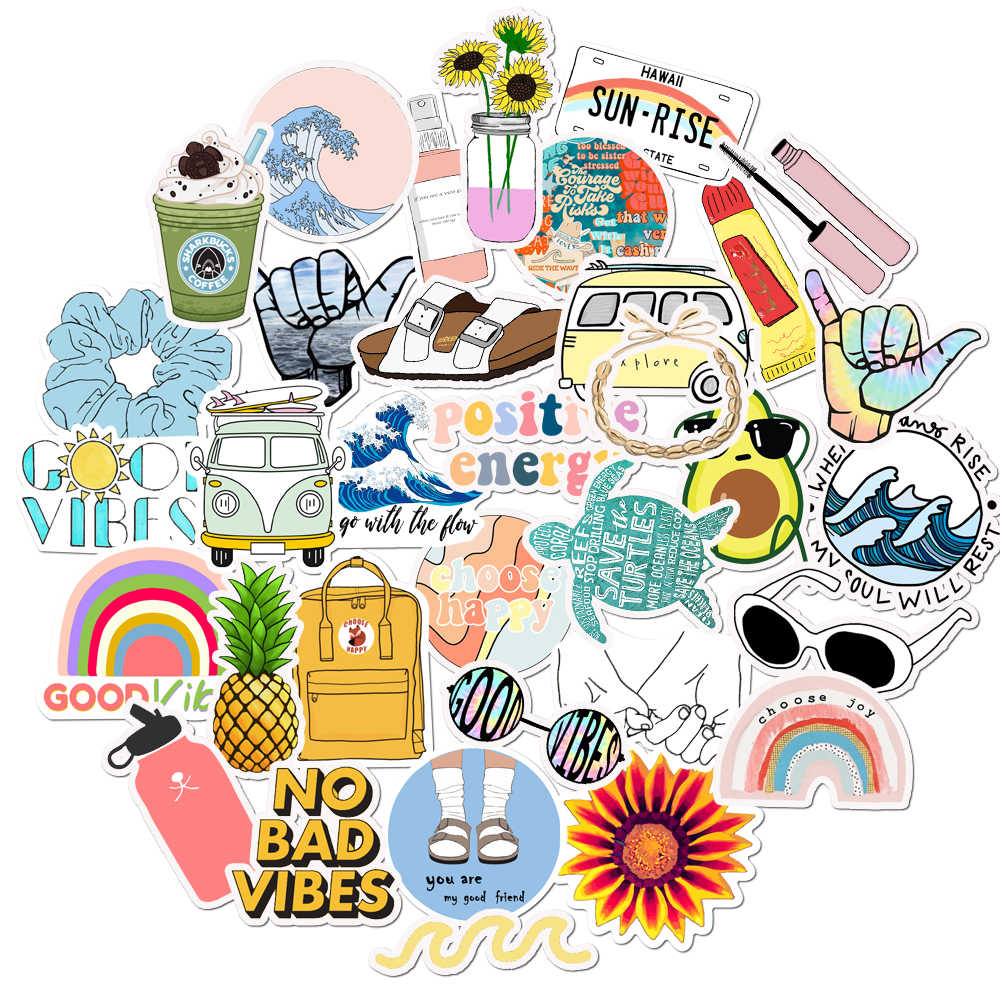 Set 30 VSCO Sticker động vật ảnh ép lụa