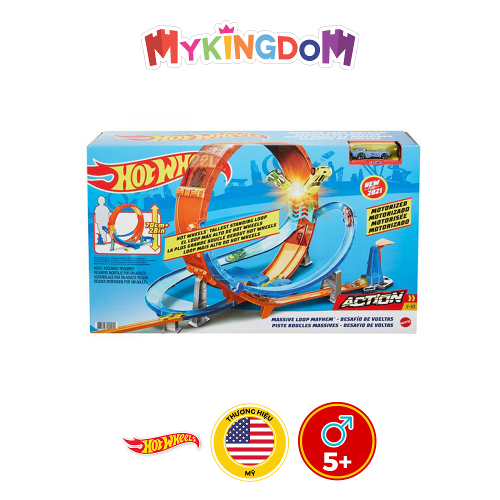 Bộ Đồ Chơi Hot Wheels Đường Đua Xoắn Ốc Cực Đại GTV14