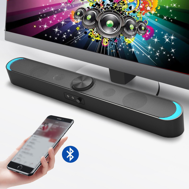 Loa Vi Tính Thông Minh V-198, Hỗ Trợ Bluetooth, Karaoke, Hiệu Ứng Đèn Led Mặt Trăng Cao Cấp