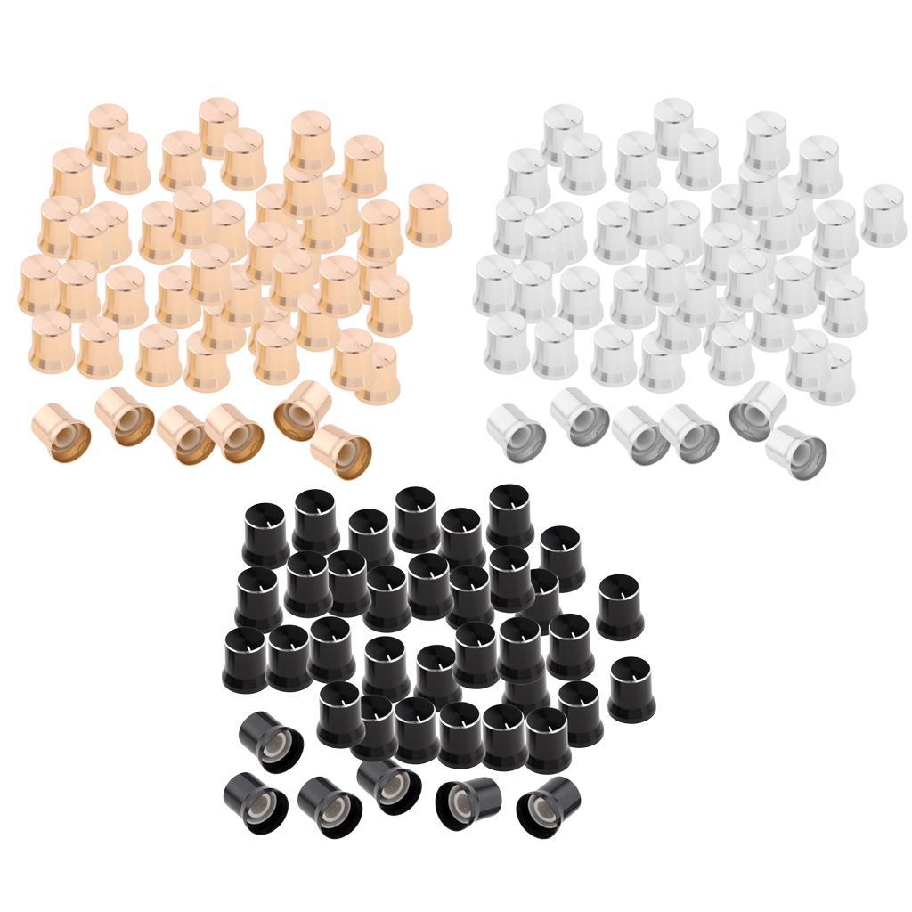 100Piece Aluminum Alloy Anti-Slip Potentiometer Control Knob 15x15mm