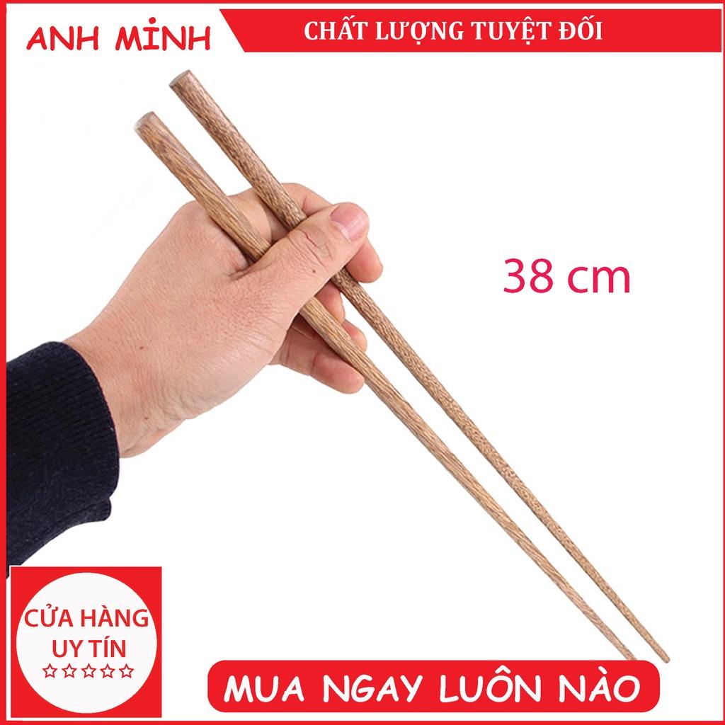 Đũa Dài Nấu Ăn bằng gỗ an toàn cho sức khỏe dài 38cm