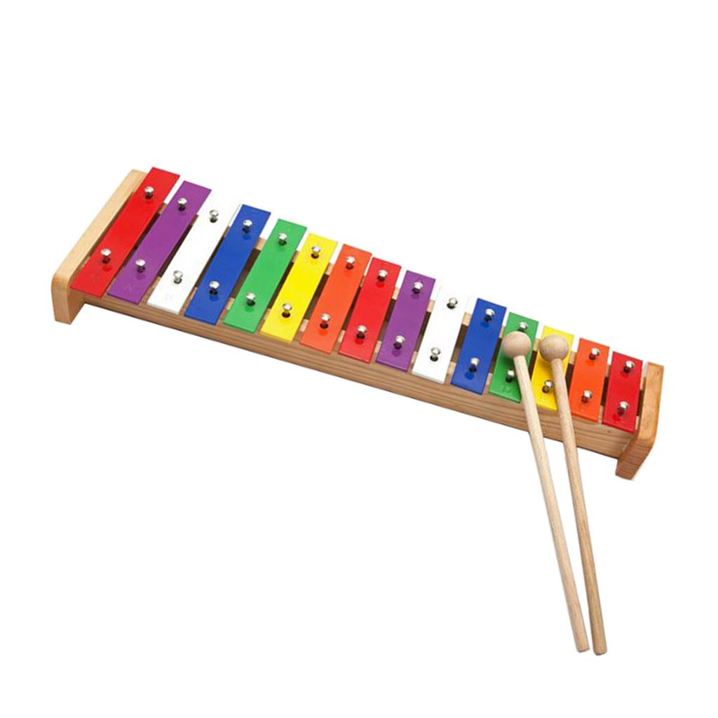 15 Notes Glockenspiel Xylophone Mallet Set Children Music Toys