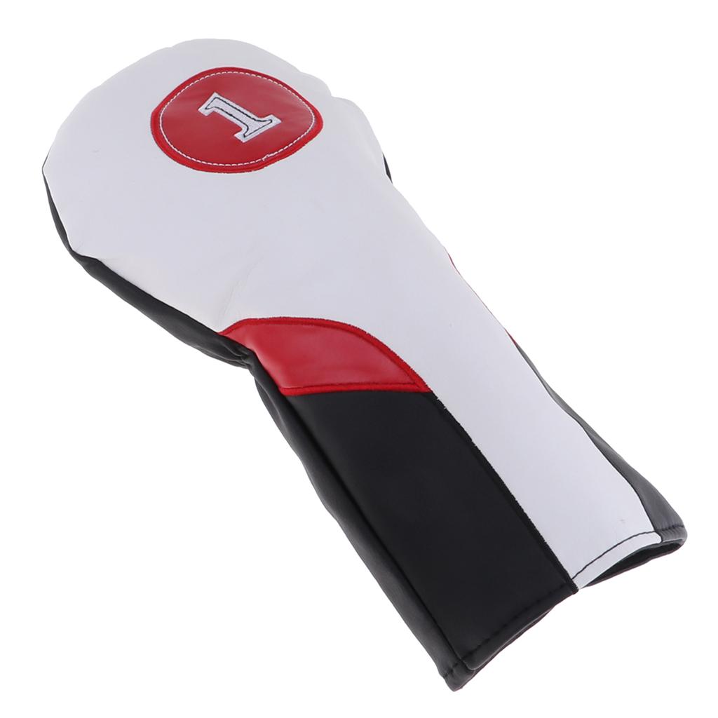 PU Golf Wood Head Cover Set For Golf Driver Fairway Hybrid White