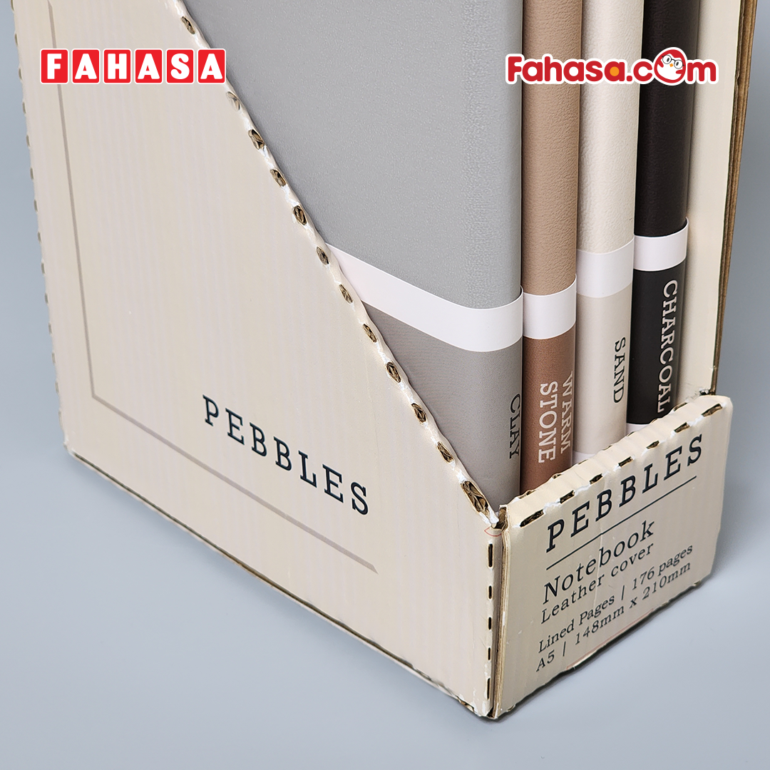 Sổ Bìa Da Pebbles A5 - Kẻ Ngang - 144 Trang 100gsm - The Sun - Sand