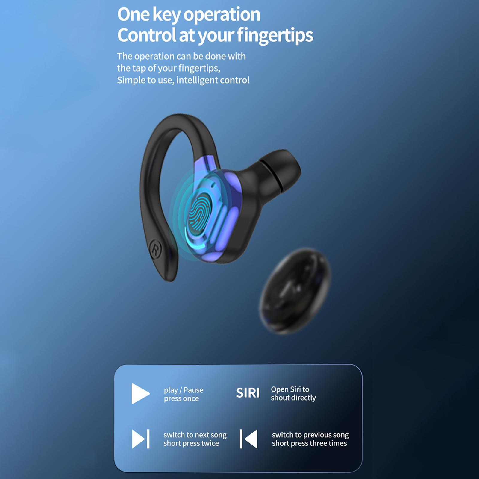 Sports Headset, V5.2 HD Calling HiFi Earphones for Fitness Driving Business Workout