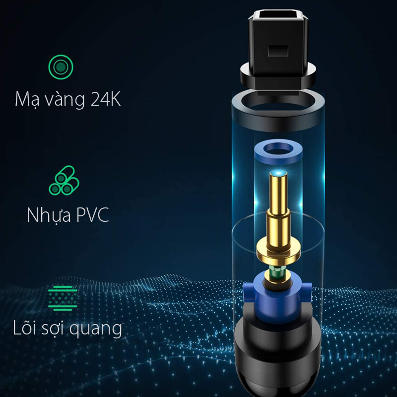 Cáp Quang Audio (Toslink, Optical) Ugreen 70891 dài 1.5m - Hàng chính hãng