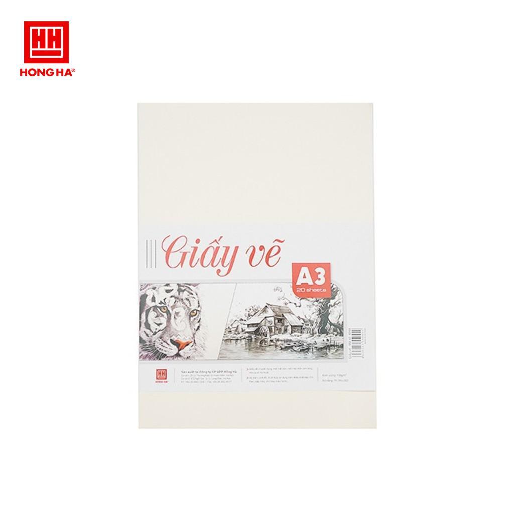 Giấy vẽ A3 Hồng Hà 20 tờ định lượng 100gms