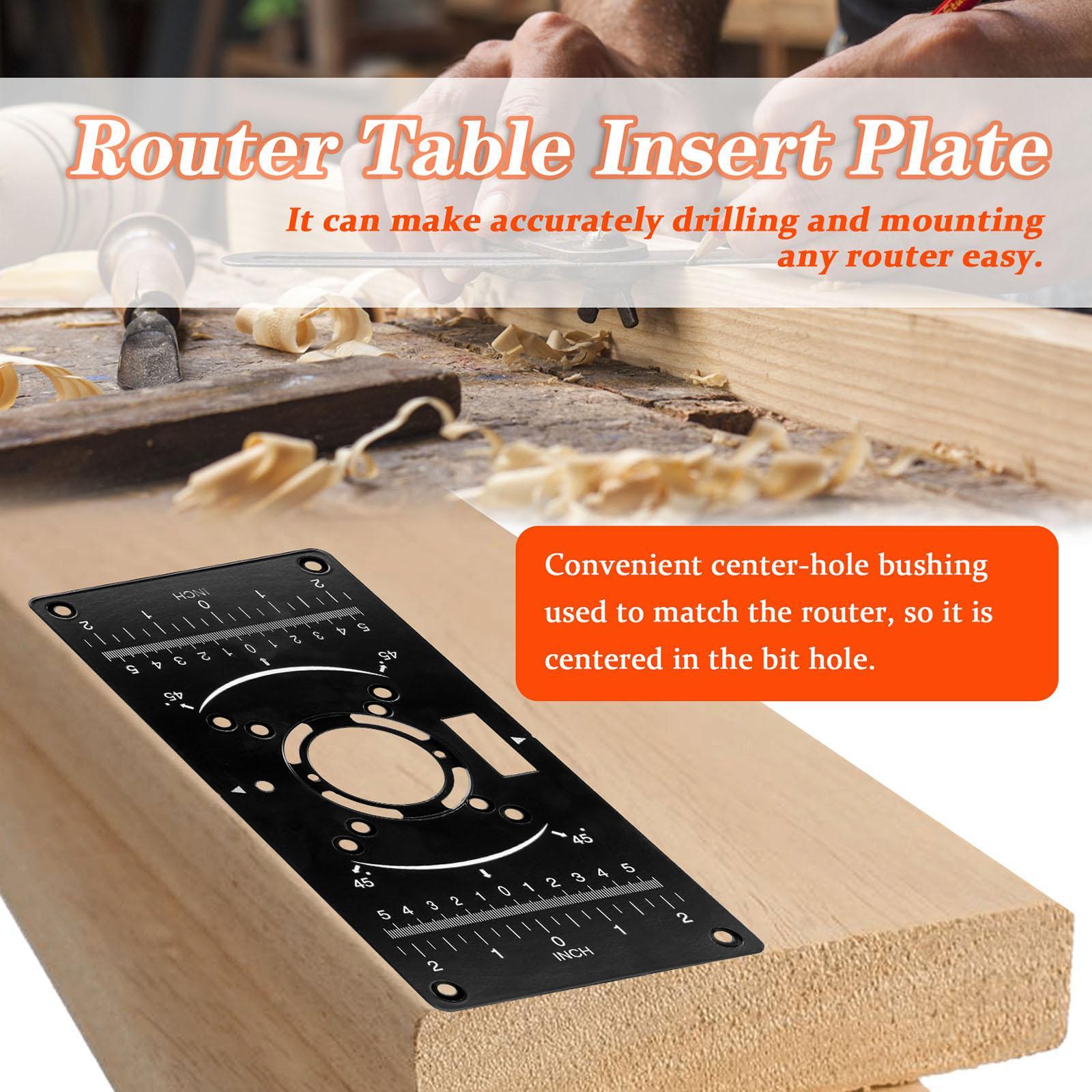 Router Table Insert Plate Wood Milling Flip Board for Woodworking