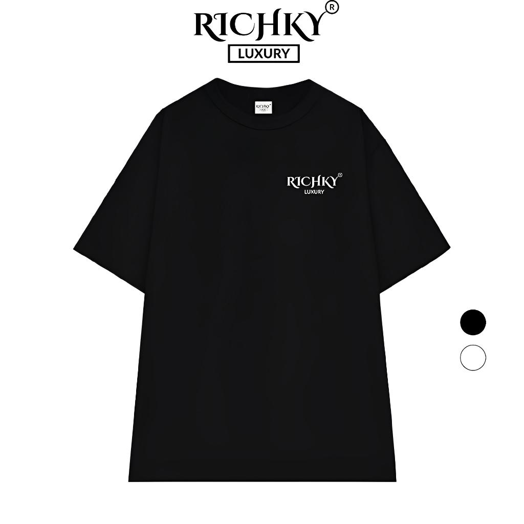 [Mã INBAU300 giảm 10% đơn 250K] Áo Thun Local Brand Unisex Richky Premium Tee Be Rich Your Way - RKP05 - Đen