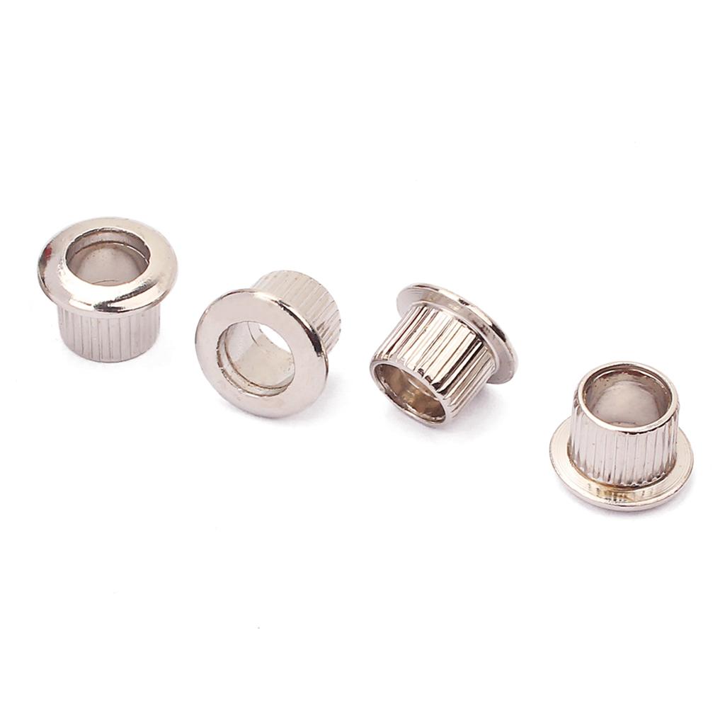 Sunnimix 6 Chiếc Đàn Guitar Bushings Máy Đầu Chỉnh Chốt Khóa Bushings Chuyển Đổi Adapter Ferrules Mạ Niken 8 Mm