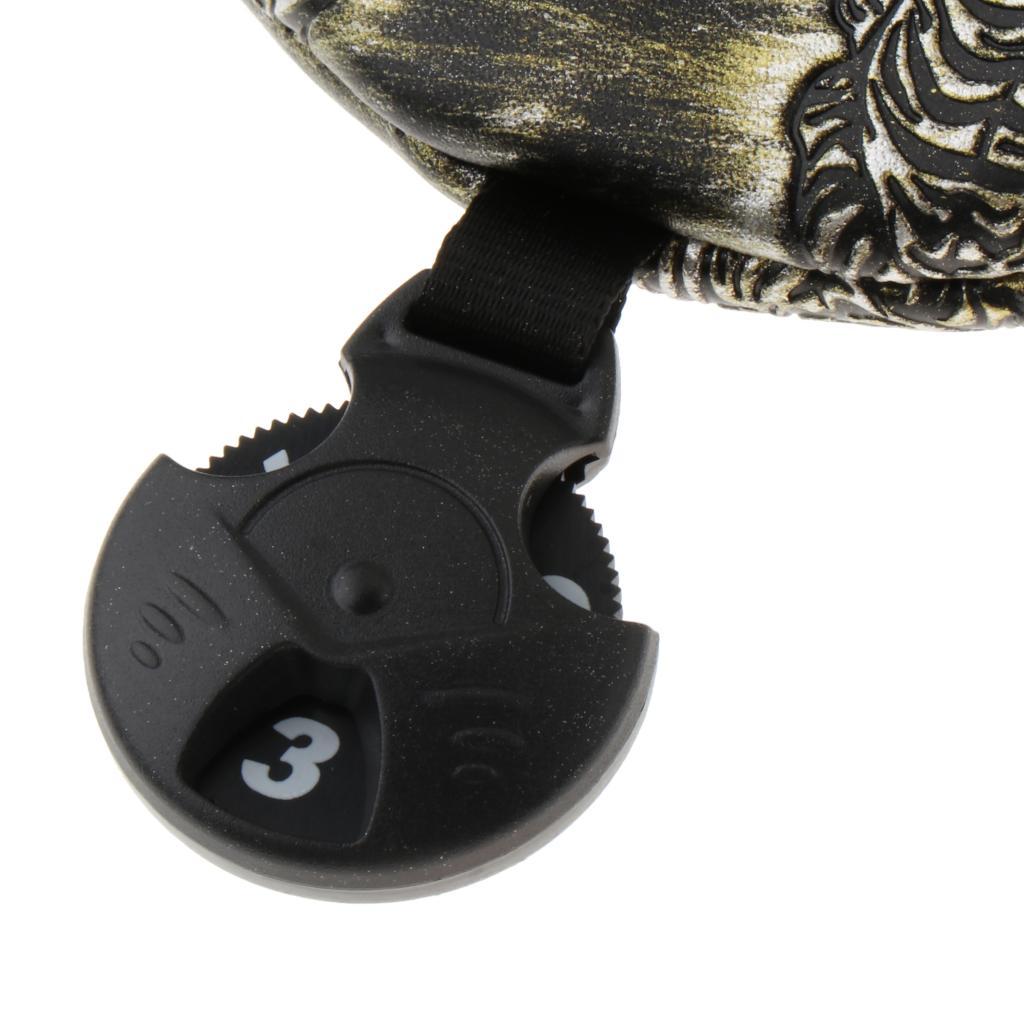 Golf Head Covers PU Leather Fashion Design Golf Club Headcover Set with Numbered Tags for 1 3 5 UT Driver/Hybrid/Fairway Wood