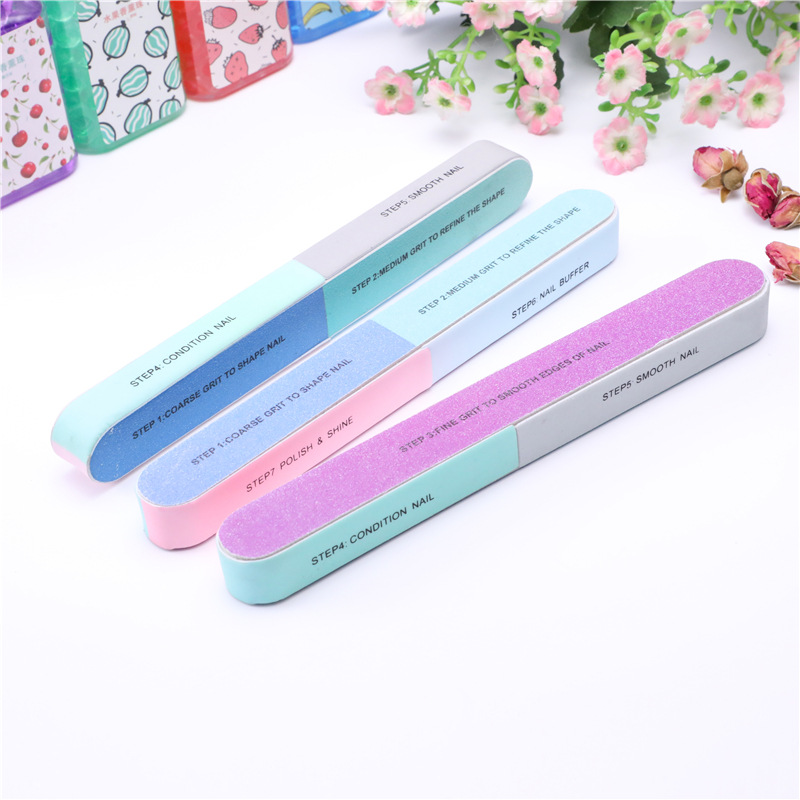 Cây dũa móng tay 6 mặt chà nhám và đánh bóng an toàn tiện lợi, Dụng cụ dũa móng chuyên dụng làm đẹp tại nhà, Spa