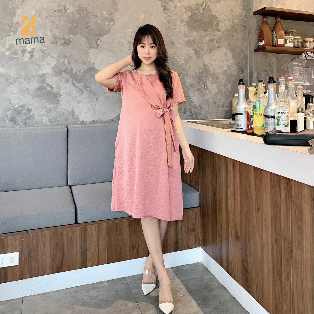 Đầm váy bầu dự tiệc 2MAMA thời trang thiết kế cao cấp dáng suông V20