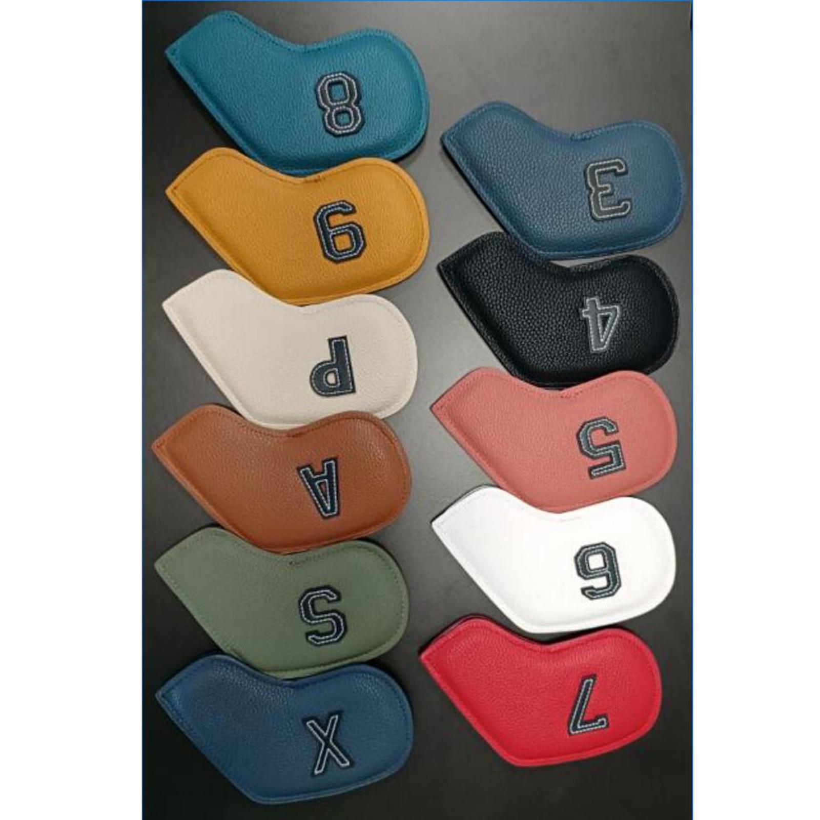 11Pcs Golf Iron Head Covers Set Golf Accessories for Golf Clubs Irons Headcovers