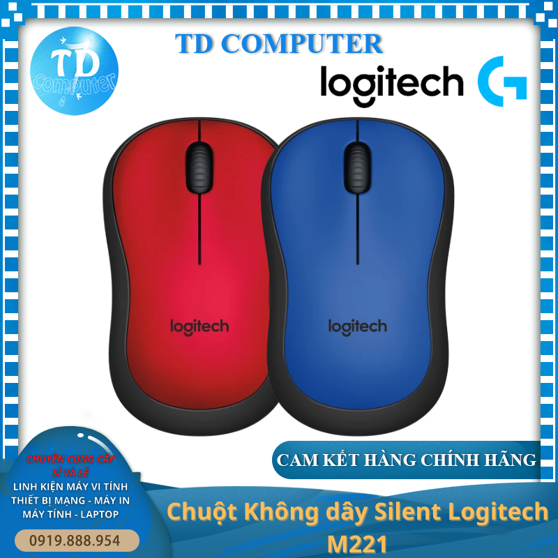 Chuột Không dây Silent Logitech M221 - Hàng chính hãng DGW phân phối