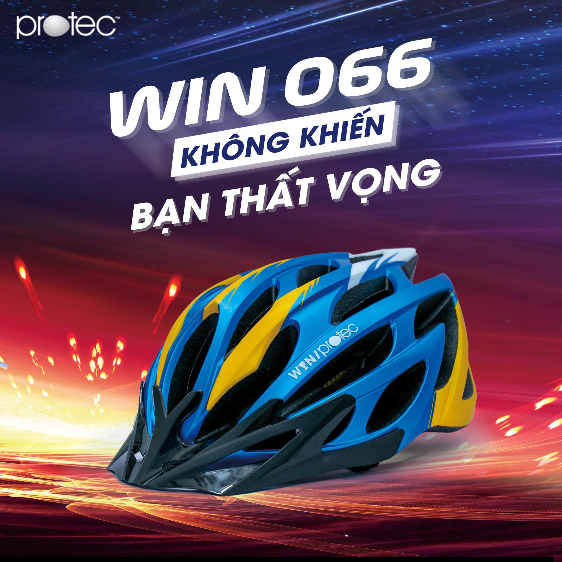 Nón Bảo Hiểm Xe Đạp Cao Cấp Protec Win 066, Siêu Phẩm Phượng Hoàng Lửa, Mạnh Mẽ, Cá Tính - Hàng Chính Hãng