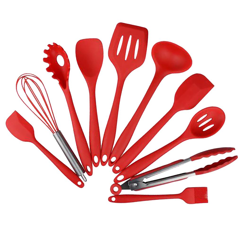 10 pieces Kitchen Utensil Set Silicone Spoon Baking Cooking Baking Tools