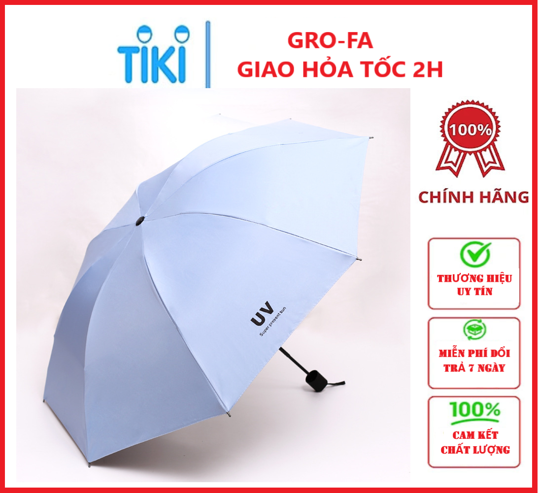 Cây Dù che Mưa , Nắng Chống Tia UV - Chính hãng ( giao màu ngẫu nhiên)