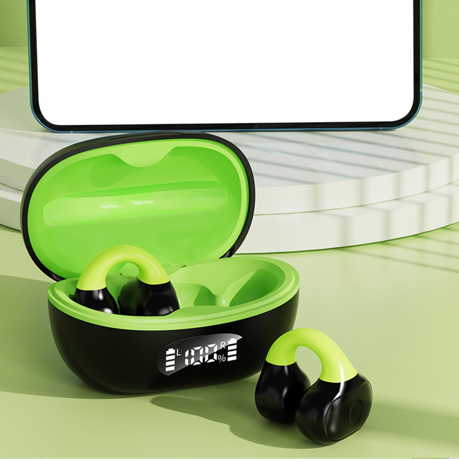 Clip on Open Ear Headphones Workout Headphones Noise Reduction, IPX5 Waterproof, Professional ,Sport Earbuds Headset for Sport Workout Computer