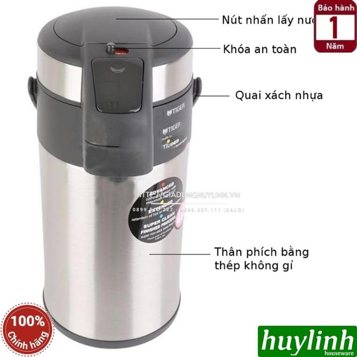 Bình thủy giữ nhiệt bấm rót Tiger MAA-A402 - Dung tích 4 lít - Hàng chính hãng