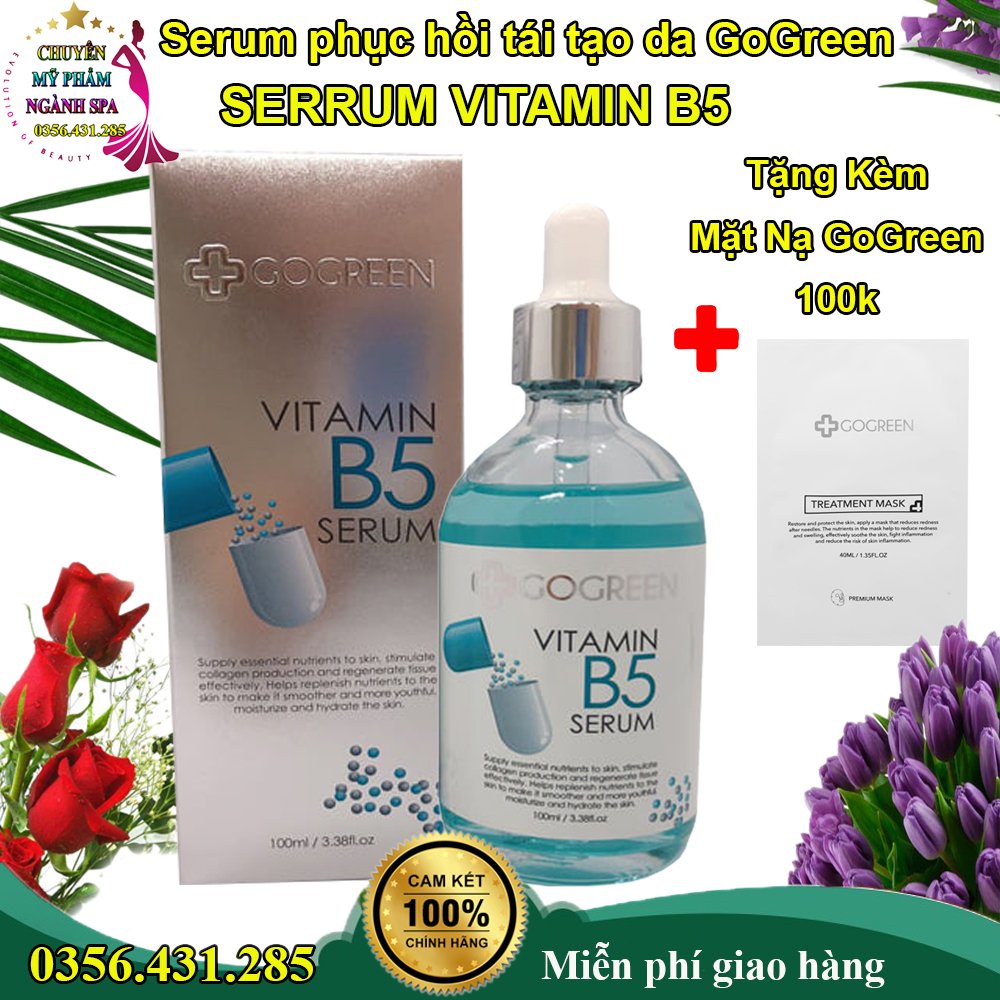 Serum cấp ẩm phục hồi da cao cấp GoGreen SERUM VITAMIN B5 100ml