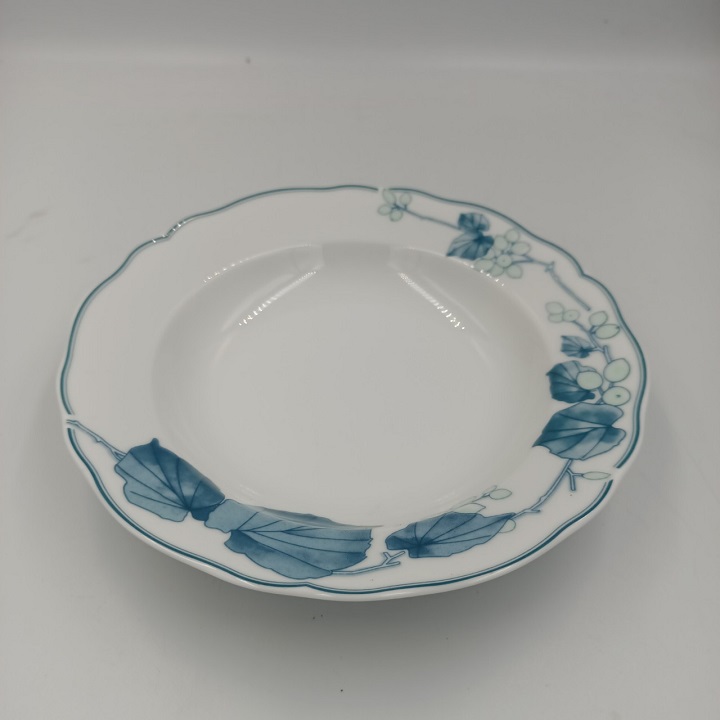 Đĩa Sứ Hoa Nho Xanh Kích Thước 20.5 CM Hàng Nhập Khẩu Cao Cấp