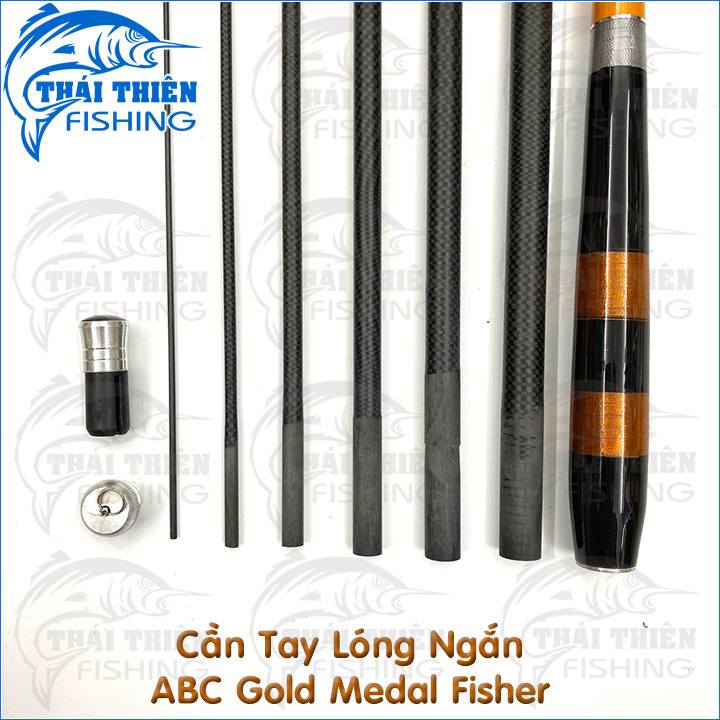 Cần Câu Tay Lóng Ngắn Carbon Caro ABC Gold Medal Fisher