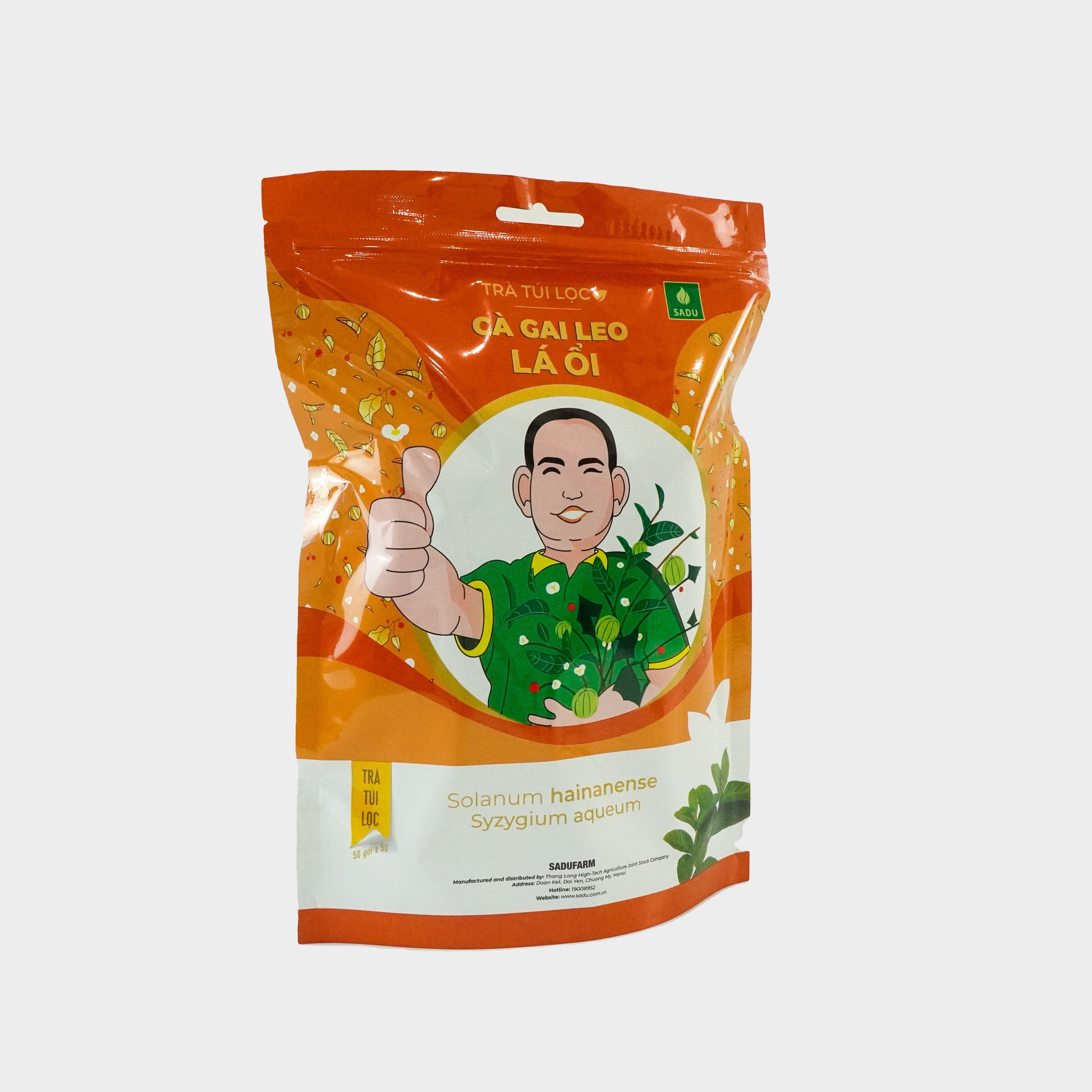 Trà túi lọc cà gai leo lá ổi Sadu gói 250g