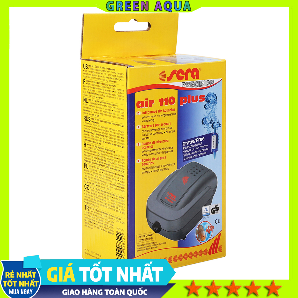 SERA - Air 110 Plus | Máy bơm sủi Oxy siêu êm cho hồ cá thủy sinh, hồ cá biển