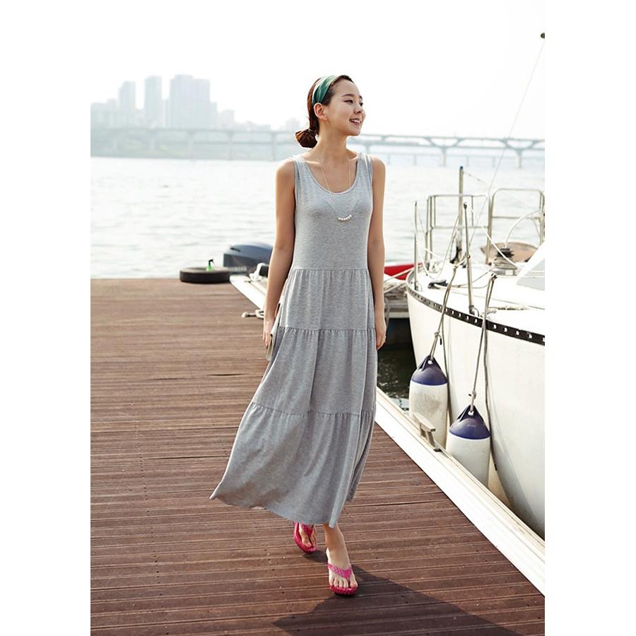 Đầm bầu nữ dáng suông dài freesize db16