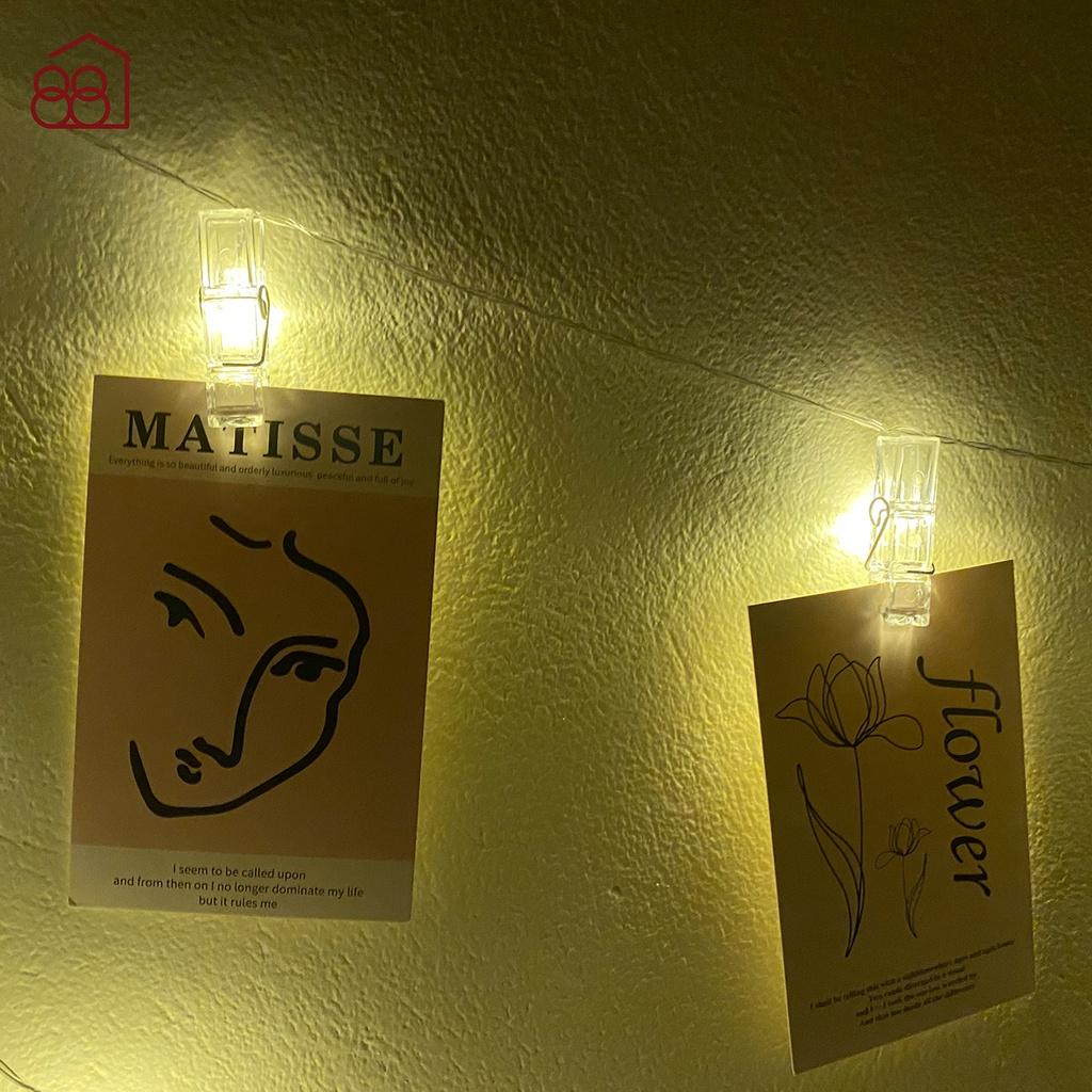 Dây Đèn LED Kẹp Ảnh Trang Trí Phòng, Lưu Giữ Kỷ Niệm Đẹp Lung Linh