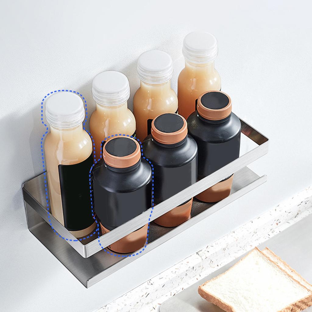 Stainless Steel Spice Jar Bottle Rack Holder For Kitchen Storage Mount
