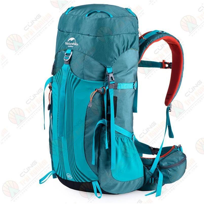 Balo Leo núi Trợ Lực Chuyên Dụng Dã Ngoại Dung tích 55L + 5L Thoáng Khí NatureHike NH16Y020-Q