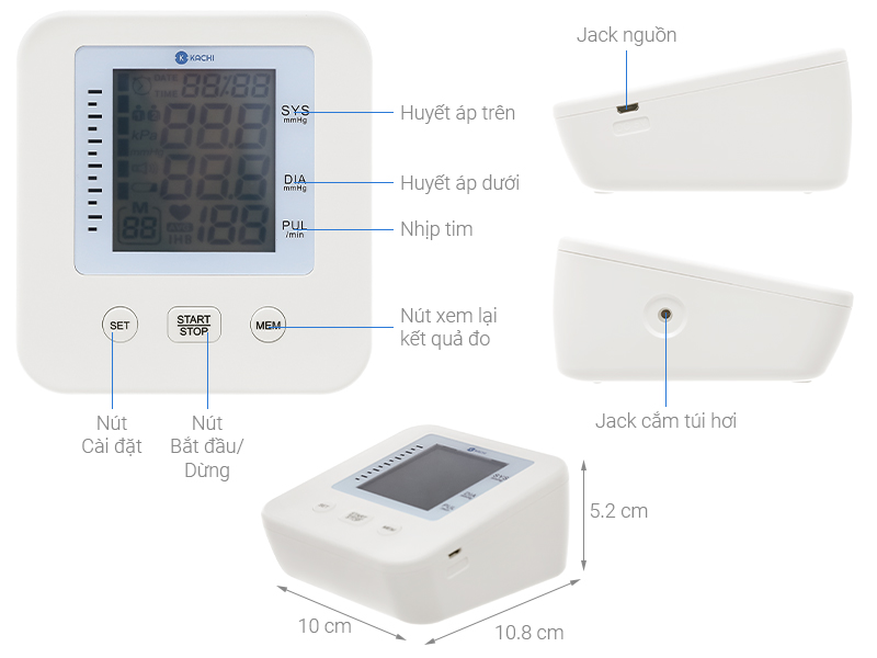 Máy đo huyết áp bắp tay Kachi MK293 - Hàng chính hãng