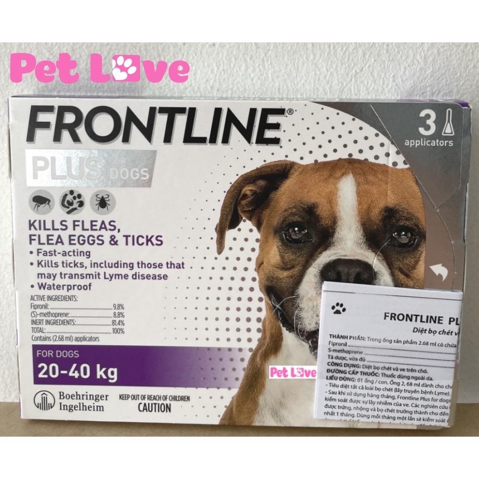 1 tuýp Frontline Plus nhỏ gáy trị ve, rận, bọ chét (chó từ 20- 40kg)