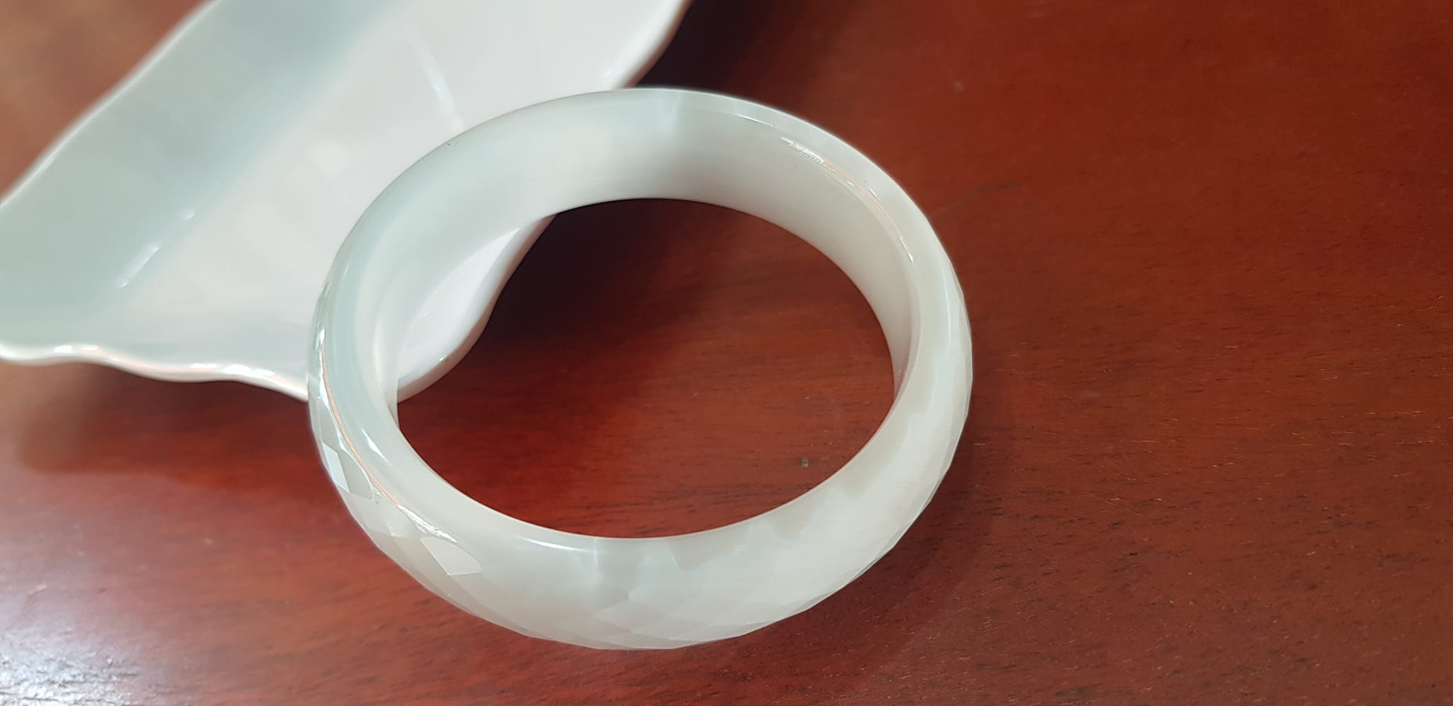 Vòng tay nữ Bản Hẹ đá mắt mèo giác trắng mới đẹp Vòng Ni 54mm x Cao 15mm x dầy 7mm Nữ mệnh kim mệnh thuỷ nặng 50kg - 55kg đeo ạ