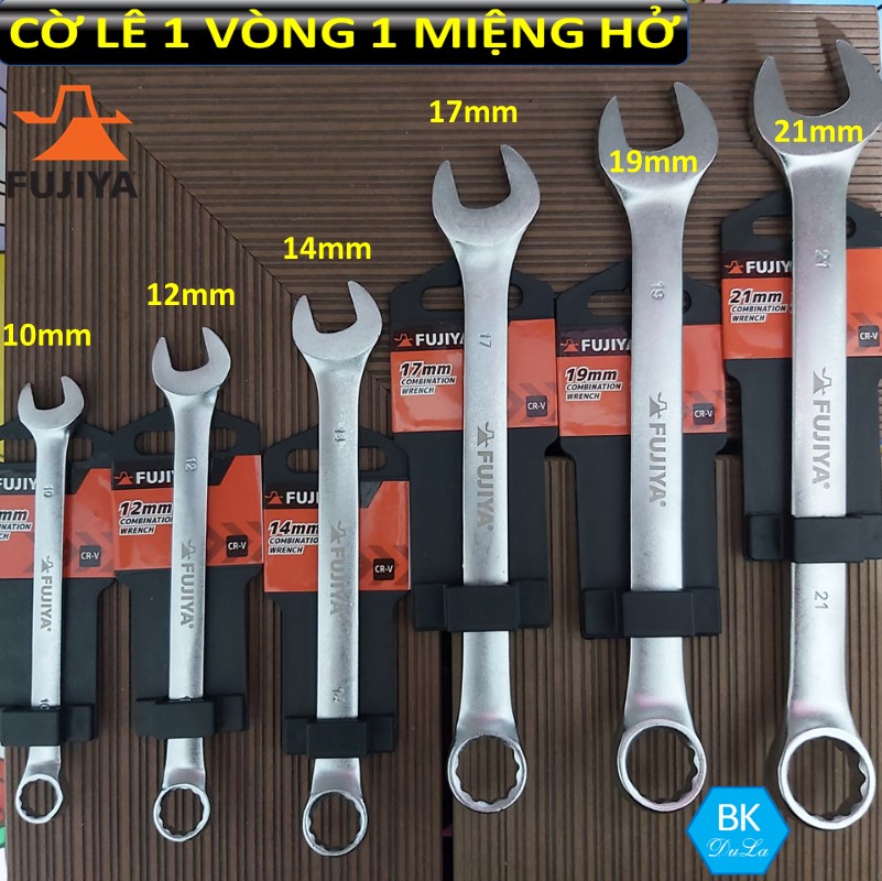 Cờ lê  kết hợp 1 đầu hở- 1 đầu vòng 10mm Fujiya Công nghệ Nhật Bản ACS-10 Thép CR-V