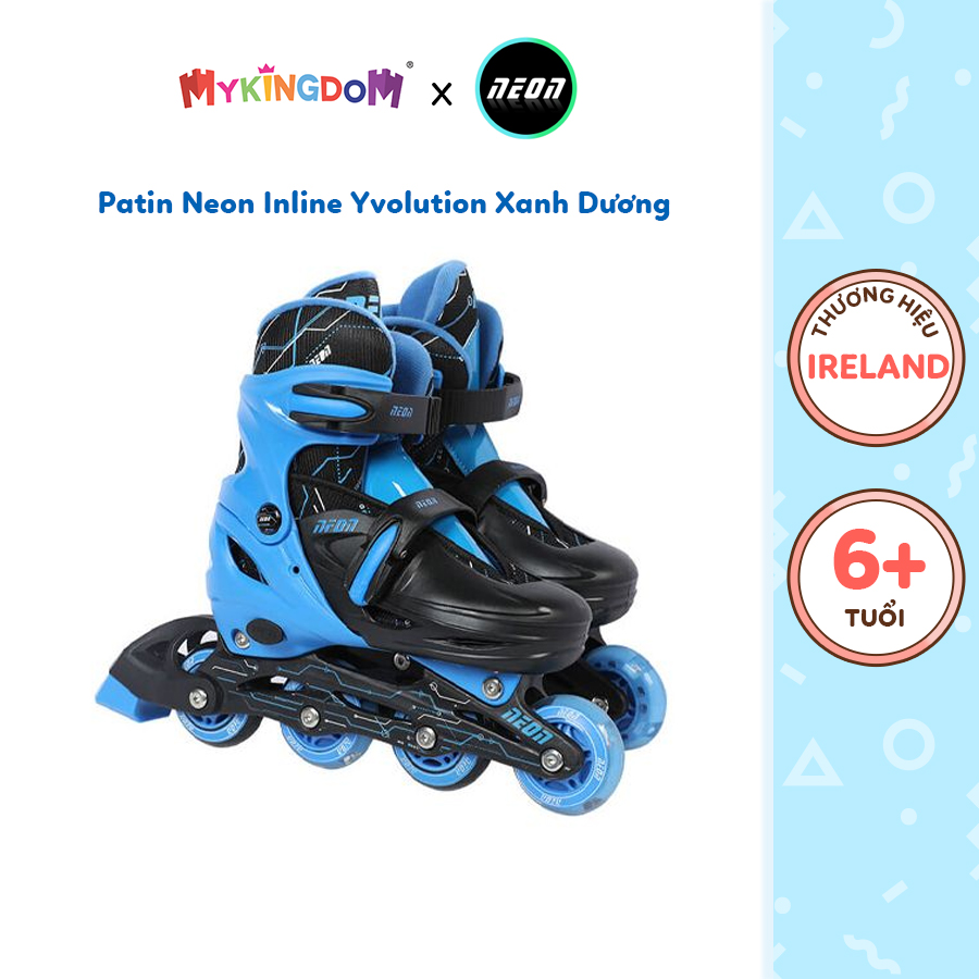 Giày Patin Yvolution Neon Inline  Xanh Dương -Size 6-10 Tuổi NT08B4