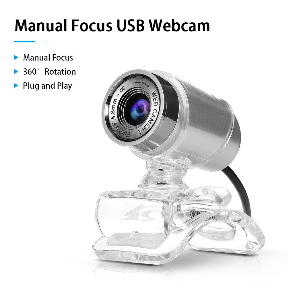 Webcam 480P USB Máy ảnh máy tính không có ổ đĩa với đầu cắm âm thanh 3,5 mm cho máy tính xách tay PC