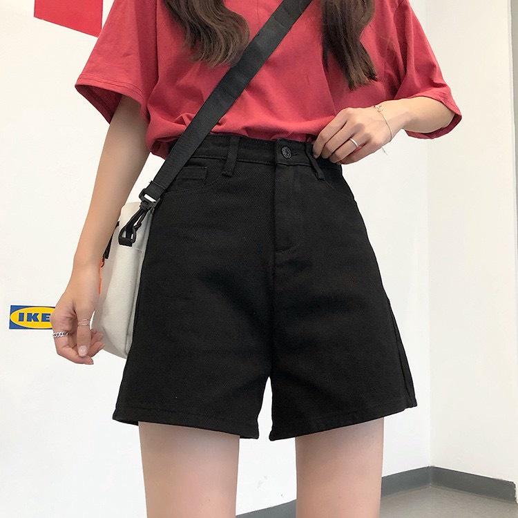 Quần Short Ngố Kaki Nữ Lưng Cao, Ống Rộng Có Bigsize
