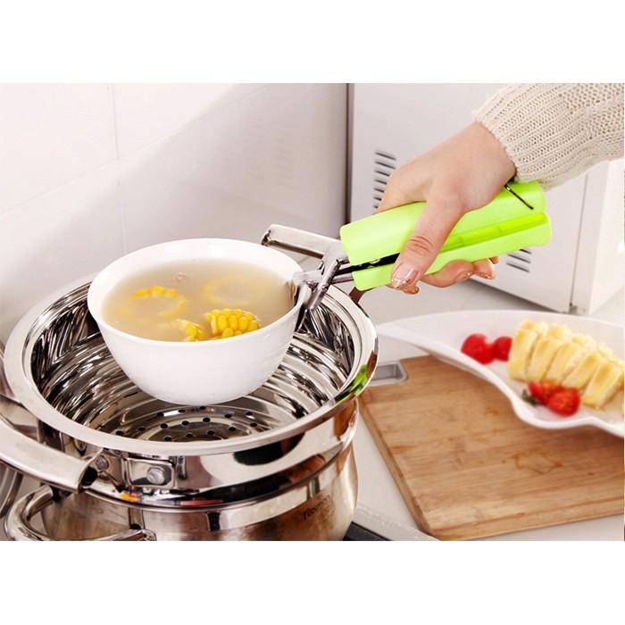 Kẹp Gắp Đồ Nóng, Đồ Hấp KIM LOẠI T1 Thông Minh - Dụng Cụ Gắp Inox Có Lò Xo Giá rẻ