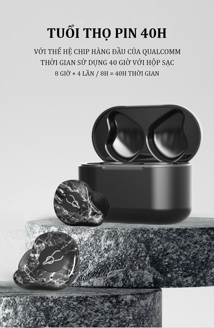 Tai nghe bluetooth công nghệ 5.0 Sabbat x12 ultra marble phiên bản màu mới cao cấp - hàng chính hãng